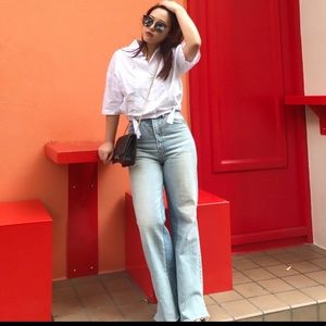 Flare wide legs vintage jeans size 25 Moussy sly